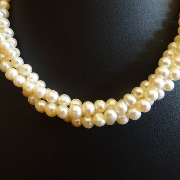 Fresh Water Pearl Triple-Strand Necklace - Picture 2 of 4